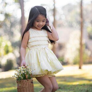 Well Dressed Wolf Chiffon Innocent size 10 NWT in Lemon Meringue